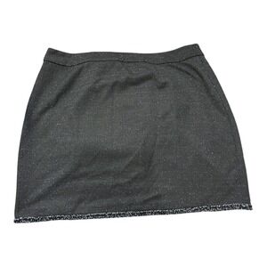 Brand New Lane Bryant Black‎ Tweed Mini Skirt Womens Size 18 Office Career Event